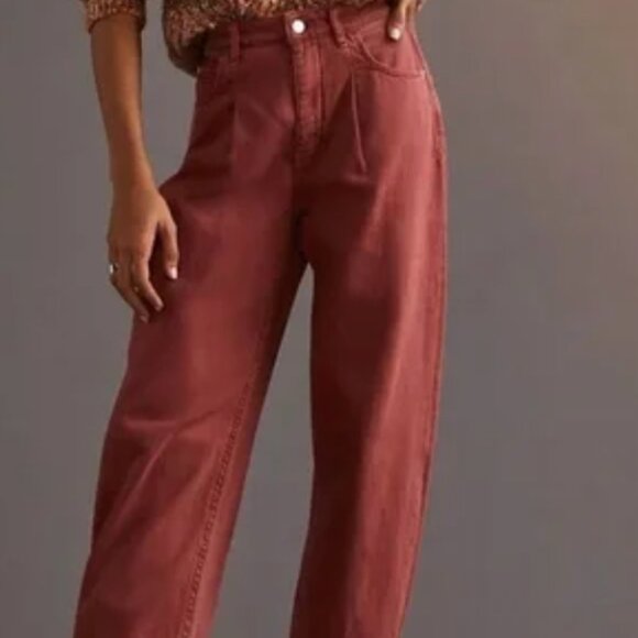 Anthropologie brand "Pilcro" Slouchy Barrel Leg High Rise Pant - Picture 1 of 4